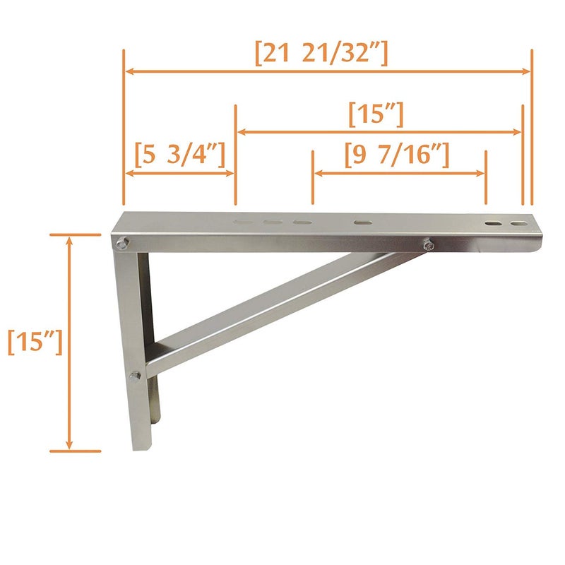 Jeacent Wall Mounting Bracket for 9000-36000 Btu Condenser Ductless Mini Split Air Conditioner Heat Pump Systems, Rust Free Aluminium Alloy Support Brackets - Image 2